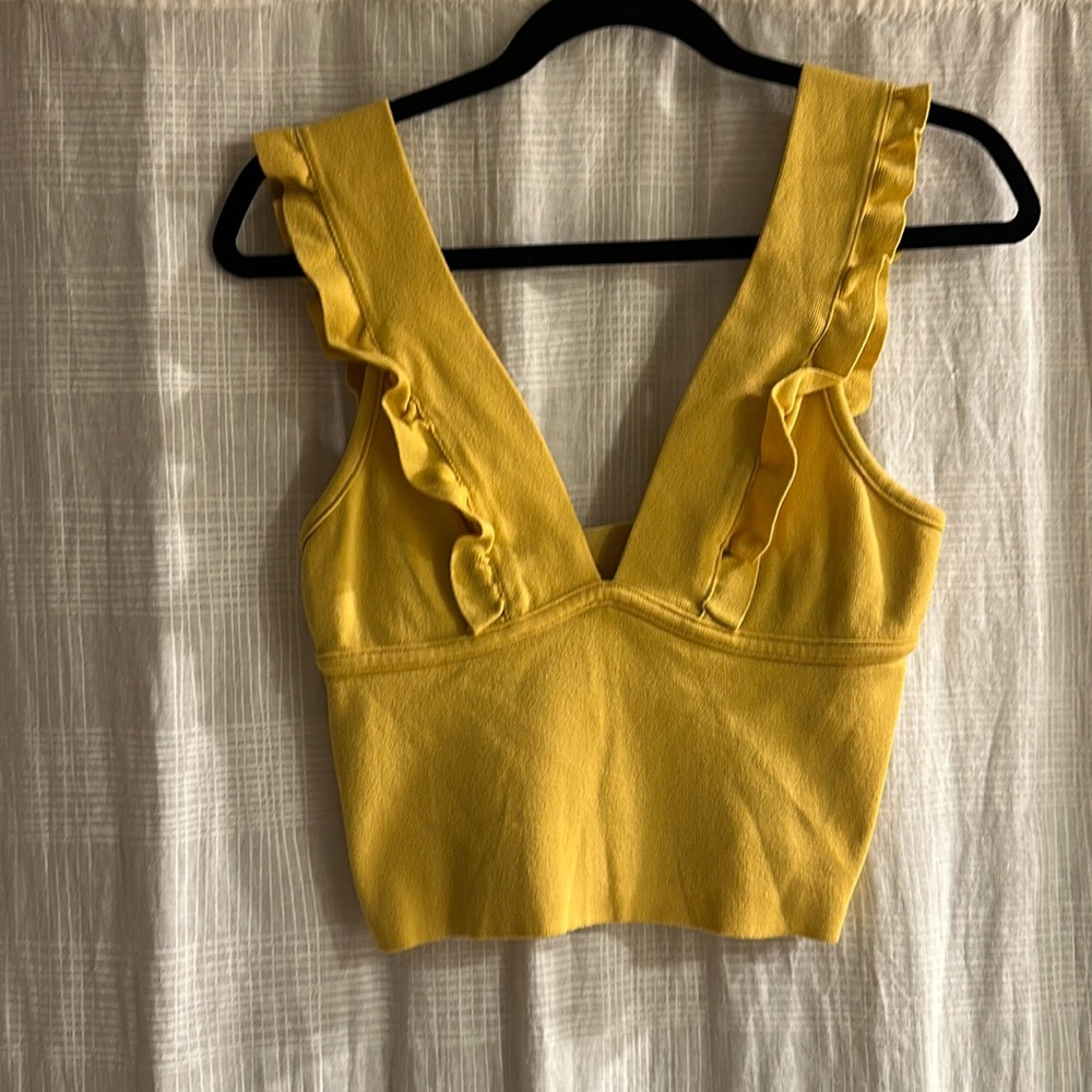 Diane Von Furstenberg x Target Polo Crop Top Sports Bra Tank Green Size XS